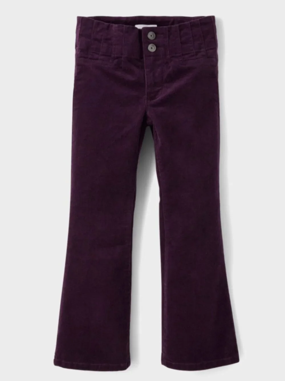 NWT Girls Pintuck Corduroy Flare Pants Purple Size 10